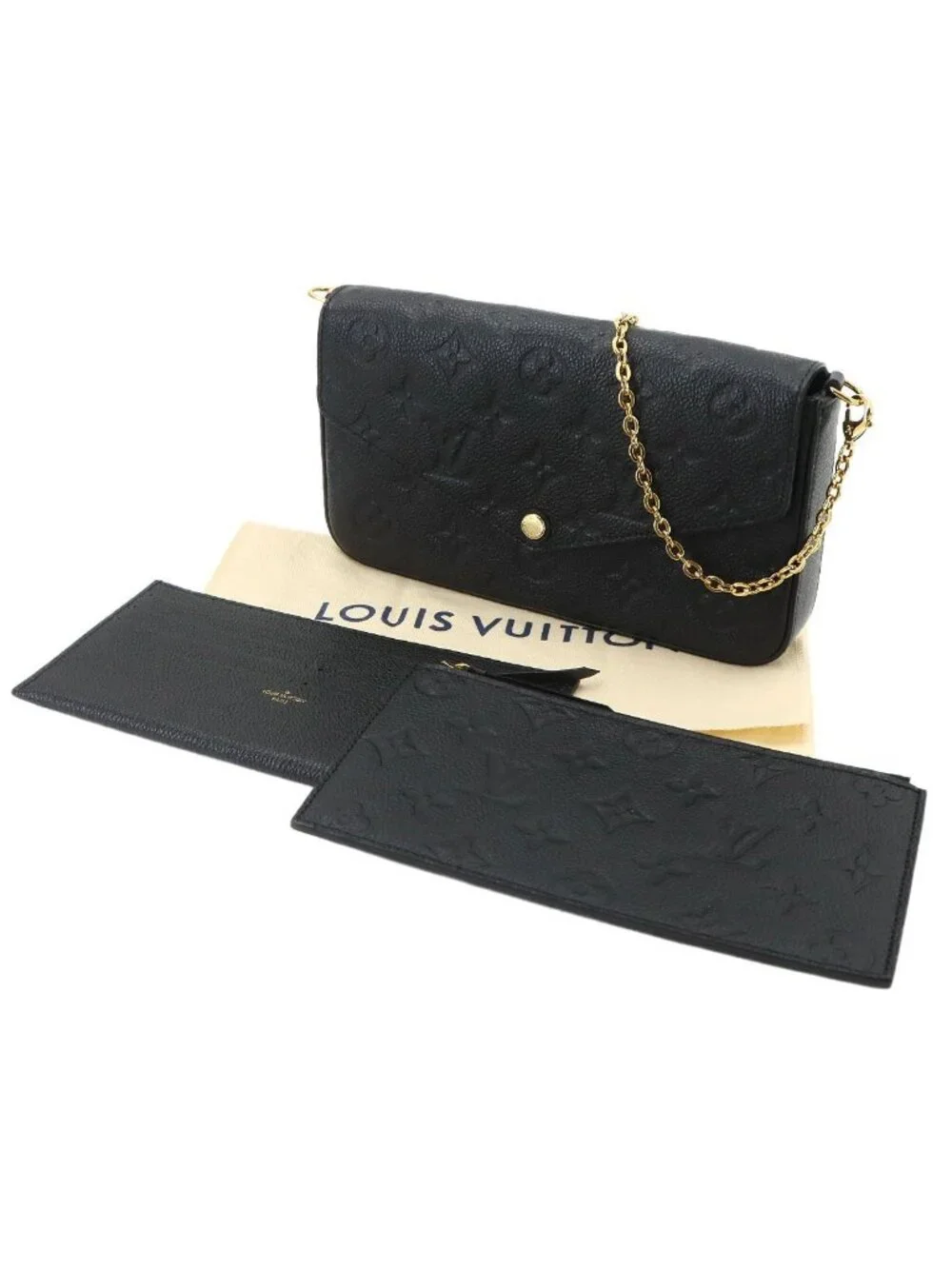 Louis Vuitton Monogram Empreinte Pochette Felicie Chain Wallet Leather Shoulder